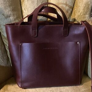 Portland Leather Mini Crossbody Tote